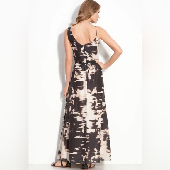 SUZI CHIN FOR MAGGY BOUTIQUE ASYMMETRICAL MAXI DRESS Cotton Silk Blend SIZE 14 - Picture 2 of 13